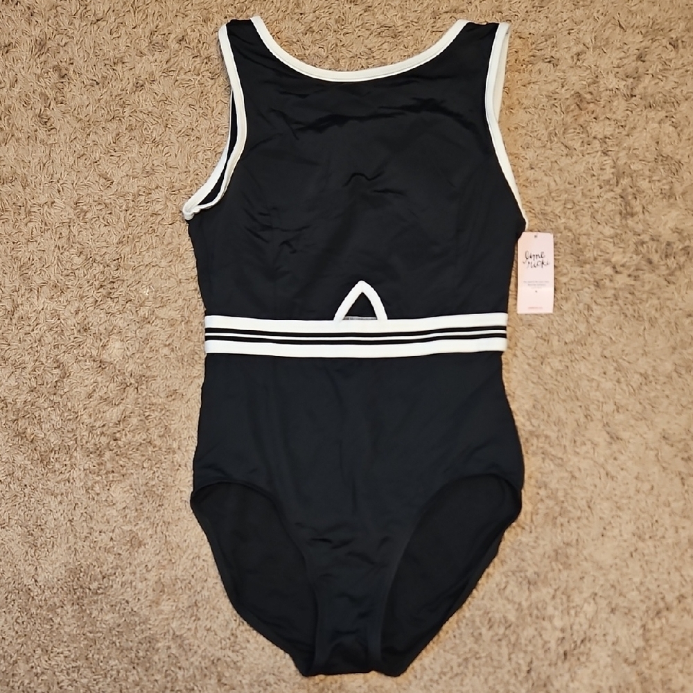 Lime Ricki Black Triangle One-Piece Swimsuit